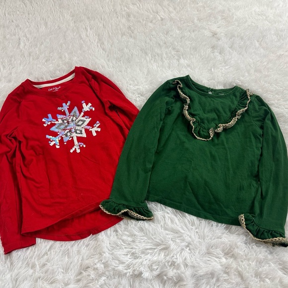 Girls bundle leggings sweaters tops pjs sz 7 - Picture 7 of 7